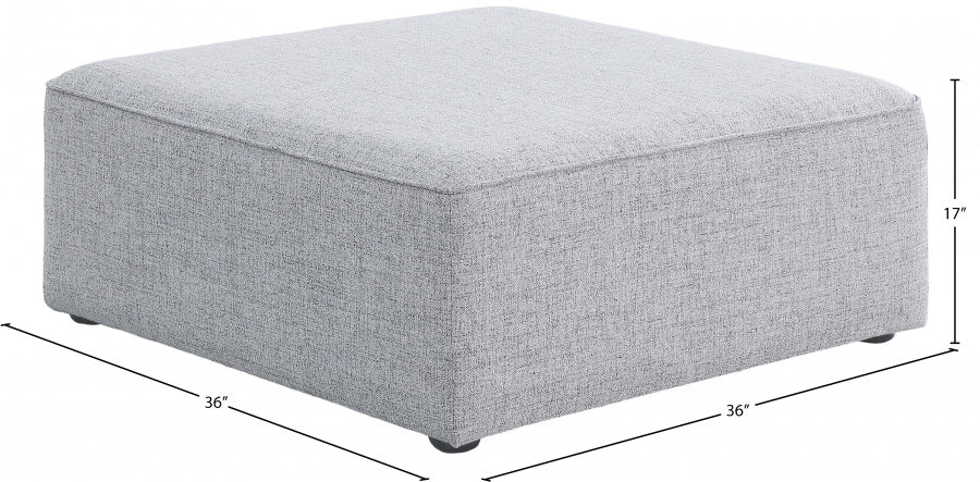 Cube Grey Modular Ottoman from Meridian - Luna Furniture