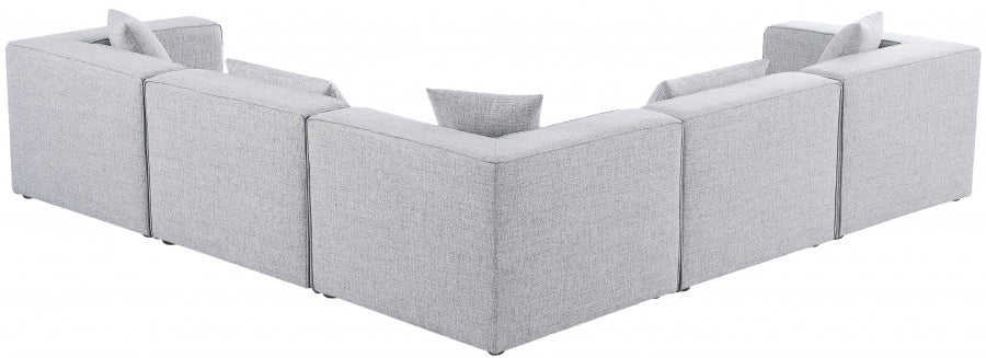 Cube Grey Modular Sectional from Meridian - Luna Furniture