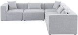 Cube Grey Modular Sectional from Meridian - Luna Furniture