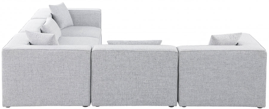 Cube Grey Modular Sectional from Meridian - Luna Furniture