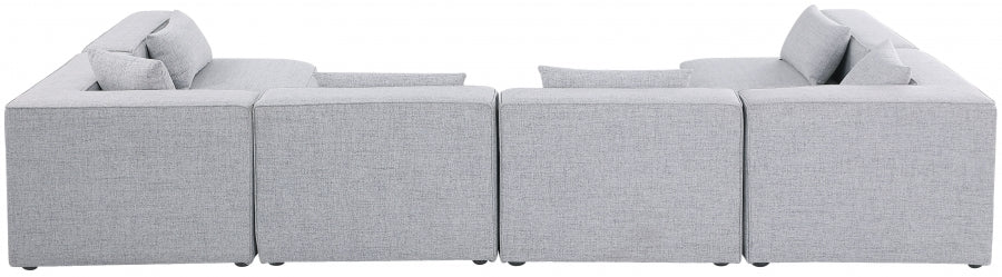 Cube Grey Modular Sectional from Meridian - Luna Furniture