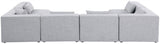 Cube Grey Modular Sectional from Meridian - Luna Furniture