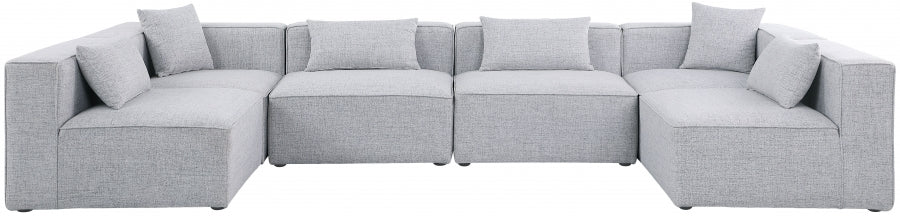 Cube Grey Modular Sectional from Meridian - Luna Furniture