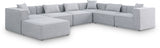 Cube Grey Modular Sectional from Meridian - Luna Furniture