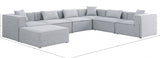 Cube Grey Modular Sectional from Meridian - Luna Furniture