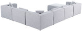 Cube Grey Modular Sectional from Meridian - Luna Furniture