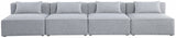 Cube Grey Modular Sofa from Meridian - Luna Furniture