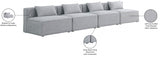 Cube Grey Modular Sofa from Meridian - Luna Furniture