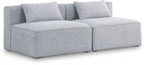 Cube Grey Modular Sofa from Meridian - Luna Furniture