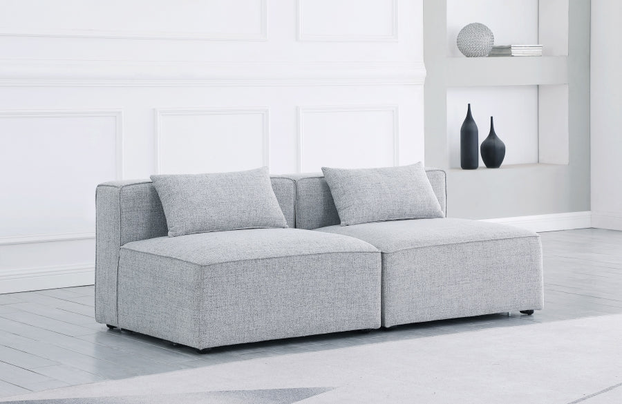 Cube Grey Modular Sofa from Meridian - Luna Furniture