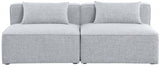 Cube Grey Modular Sofa from Meridian - Luna Furniture