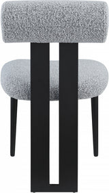 Grey Dario Boucle Fabric Dining Chair, Set of 2 from Meridian - Luna Furniture