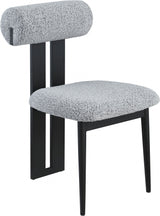 Grey Dario Boucle Fabric Dining Chair, Set of 2 from Meridian - Luna Furniture