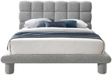 Grey Deco Boucle Fabric King Bed (3 Boxes) from Meridian - Luna Furniture