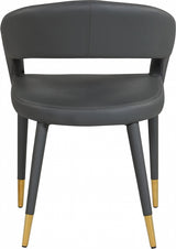 Destiny Grey Faux Leather Dining Chair from Meridian - Luna Furniture