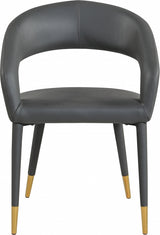 Destiny Grey Faux Leather Dining Chair from Meridian - Luna Furniture