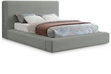 Grey Devin Linen Textured Fabric Queen Bed from Meridian - Luna Furniture