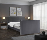 Dillard Grey Velvet Full Bed from Meridian - Luna Furniture