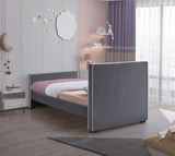 Dillard Grey Velvet Twin Bed from Meridian - Luna Furniture