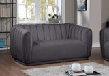 Dixie Grey Velvet Loveseat from Meridian - Luna Furniture