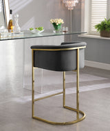 Donatella Grey Velvet Counter Stool from Meridian - Luna Furniture