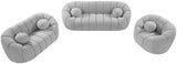 Elijah Grey Boucle Fabric Sofa from Meridian - Luna Furniture