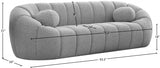 Elijah Grey Boucle Fabric Sofa from Meridian - Luna Furniture