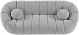 Elijah Grey Boucle Fabric Sofa from Meridian - Luna Furniture