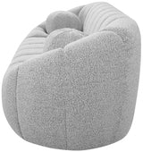 Elijah Grey Boucle Fabric Sofa from Meridian - Luna Furniture