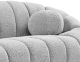 Elijah Grey Boucle Fabric Sofa from Meridian - Luna Furniture