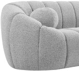 Elijah Grey Boucle Fabric Sofa from Meridian - Luna Furniture