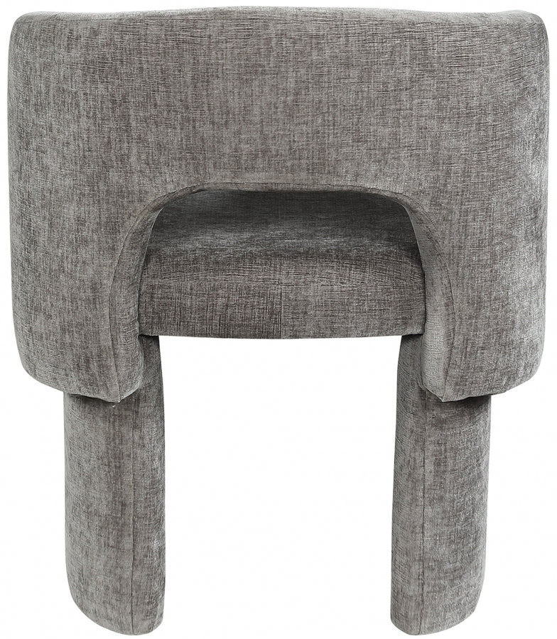 Grey Emmet Chenille Fabric Dining Chair / Accent Chair from Meridian - Luna Furniture