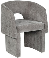 Grey Emmet Chenille Fabric Dining Chair / Accent Chair from Meridian - Luna Furniture