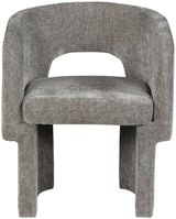 Grey Emmet Chenille Fabric Dining Chair / Accent Chair from Meridian - Luna Furniture