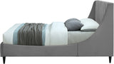 Eva Grey Velvet Full Bed from Meridian - Luna Furniture