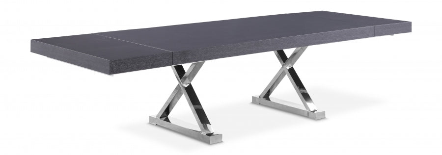 Excel Grey Extendable 2 Leaf Dining Table from Meridian - Luna Furniture