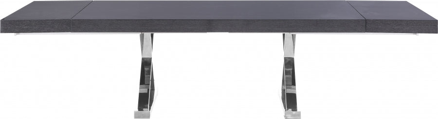 Excel Grey Extendable 2 Leaf Dining Table from Meridian - Luna Furniture