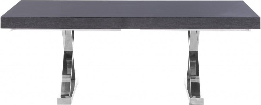 Excel Grey Extendable 2 Leaf Dining Table from Meridian - Luna Furniture