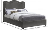 Felix Grey Linen Textured Fabric Queen Bed from Meridian - Luna Furniture