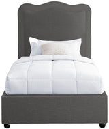 Felix Grey Linen Textured Fabric Twin Bed from Meridian - Luna Furniture