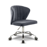 Finley Grey Velvet Office Chair from Meridian - Luna Furniture