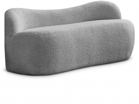 Flair Grey Boucle Fabric Bench from Meridian - Luna Furniture