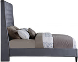 Fritz Grey Velvet Full Bed from Meridian - Luna Furniture