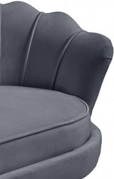 Gardenia Grey Velvet Chair from Meridian - Luna Furniture