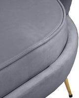 Gardenia Grey Velvet Chair from Meridian - Luna Furniture