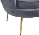 Gardenia Grey Velvet Chair from Meridian - Luna Furniture