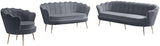 Gardenia Grey Velvet Chair from Meridian - Luna Furniture