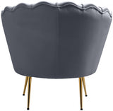 Gardenia Grey Velvet Chair from Meridian - Luna Furniture