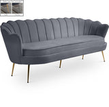 Gardenia Grey Velvet Sofa from Meridian - Luna Furniture