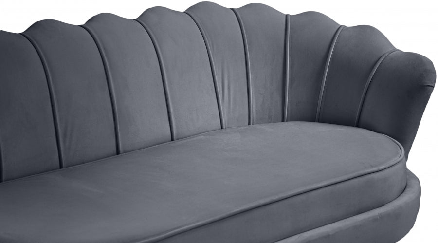 Gardenia Grey Velvet Sofa from Meridian - Luna Furniture